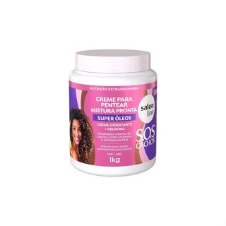 Creme Para Pentear Gel Creme SOS Cachos Super Óleos 1kg Salon Line em Oferta na Shopee