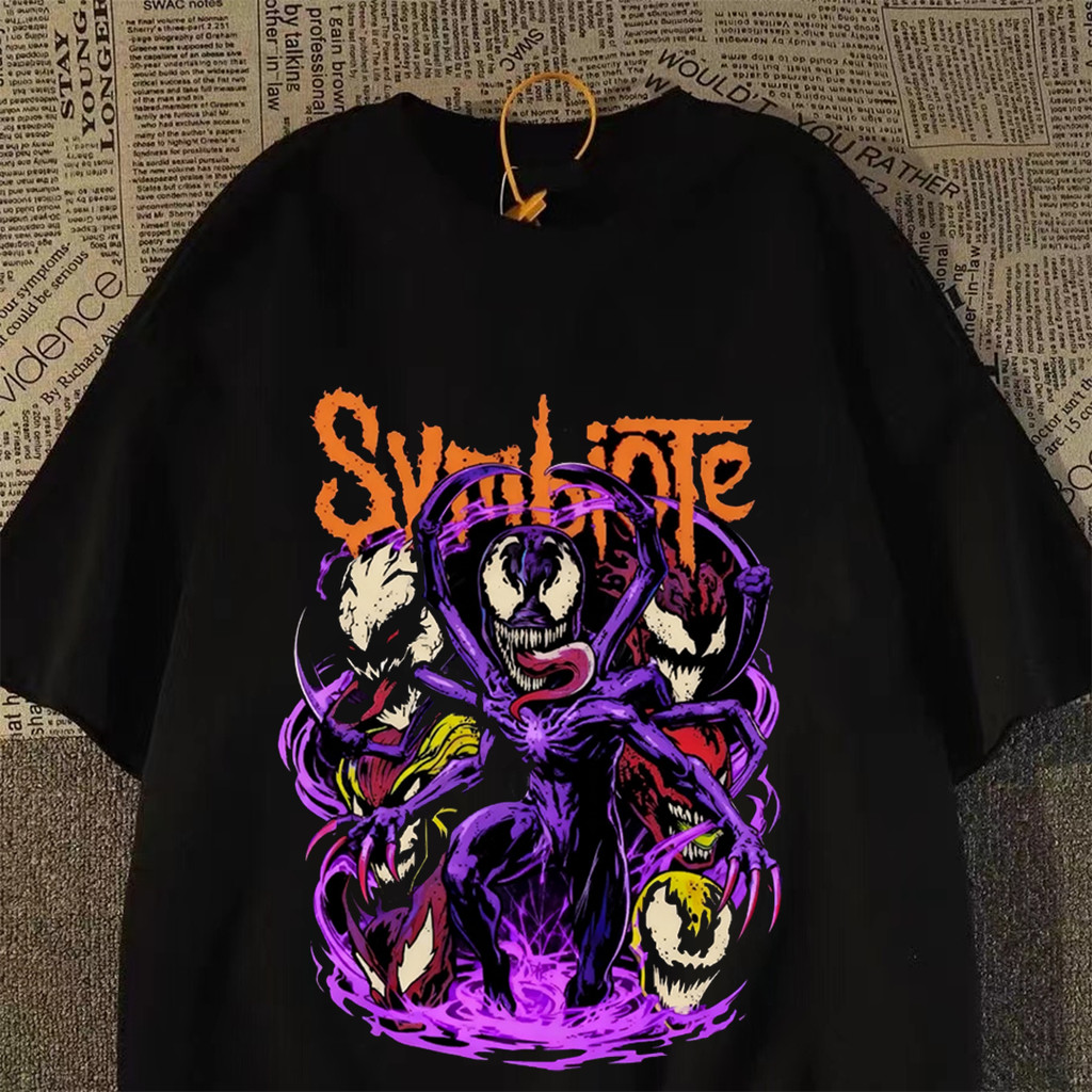 Camiseta Masculina Estampa Simbionte Roxo Variante Venom T-shirt Unissex Streetwear Envio Imediato