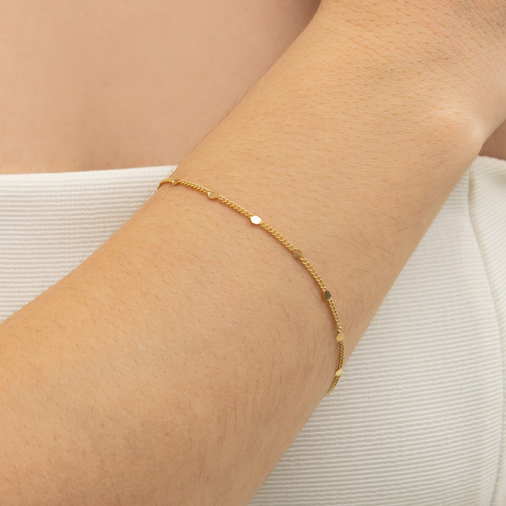 Pulseira Circulos Dourados Banhado a Ouro 18k - D France Semijóias