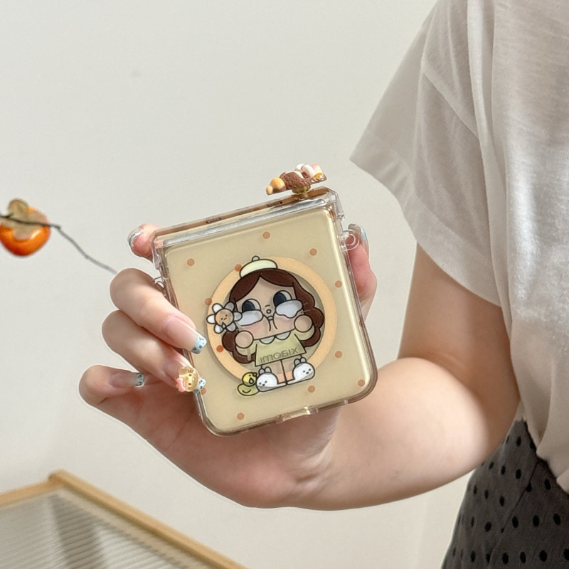 Pronto Novo Para Samsung Galaxy Z Flip 7 Caso De Telefone Flip6 Suporte Magnético Capa Protetora Flip5 Bolha Mart