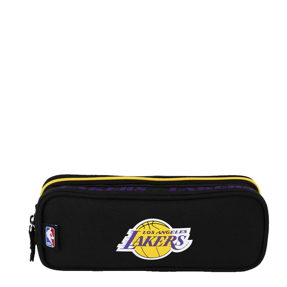 Estojo 2 Compartimentos Nba Legend - Lakers Preto em Oferta na Shopee