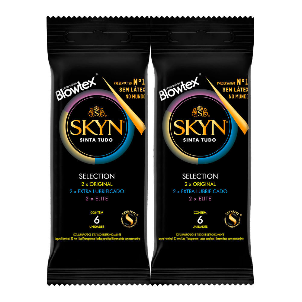 Kit 2 Preservativo Blowtex Skyn Selection 6 Unidades em Oferta na Shopee