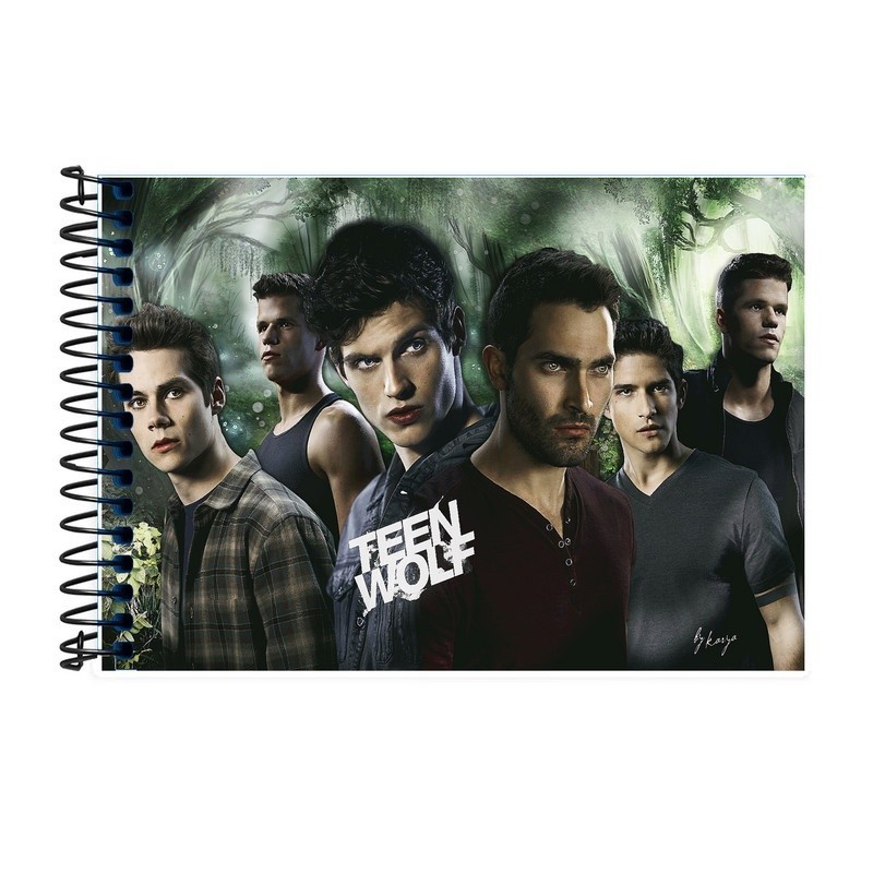 Caderno Teen Wolf Desenho Capa Dura 96 Folhas