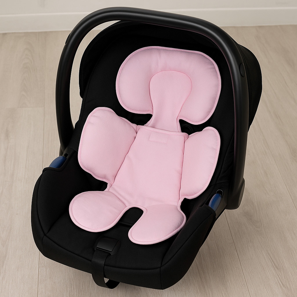 Capa Para Bebê Conforto e Carrinho Anatômico Liso Rosa em Oferta na Shopee