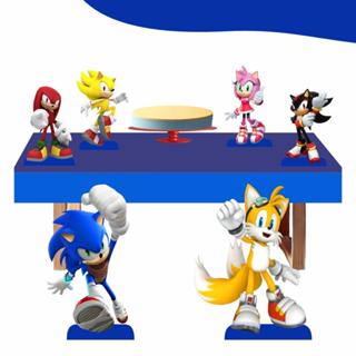 Kit 4 Displays de Mesa 20cm + 2 Totens de Chão 43cm MDF 3mm - Sonic em Oferta na Shopee