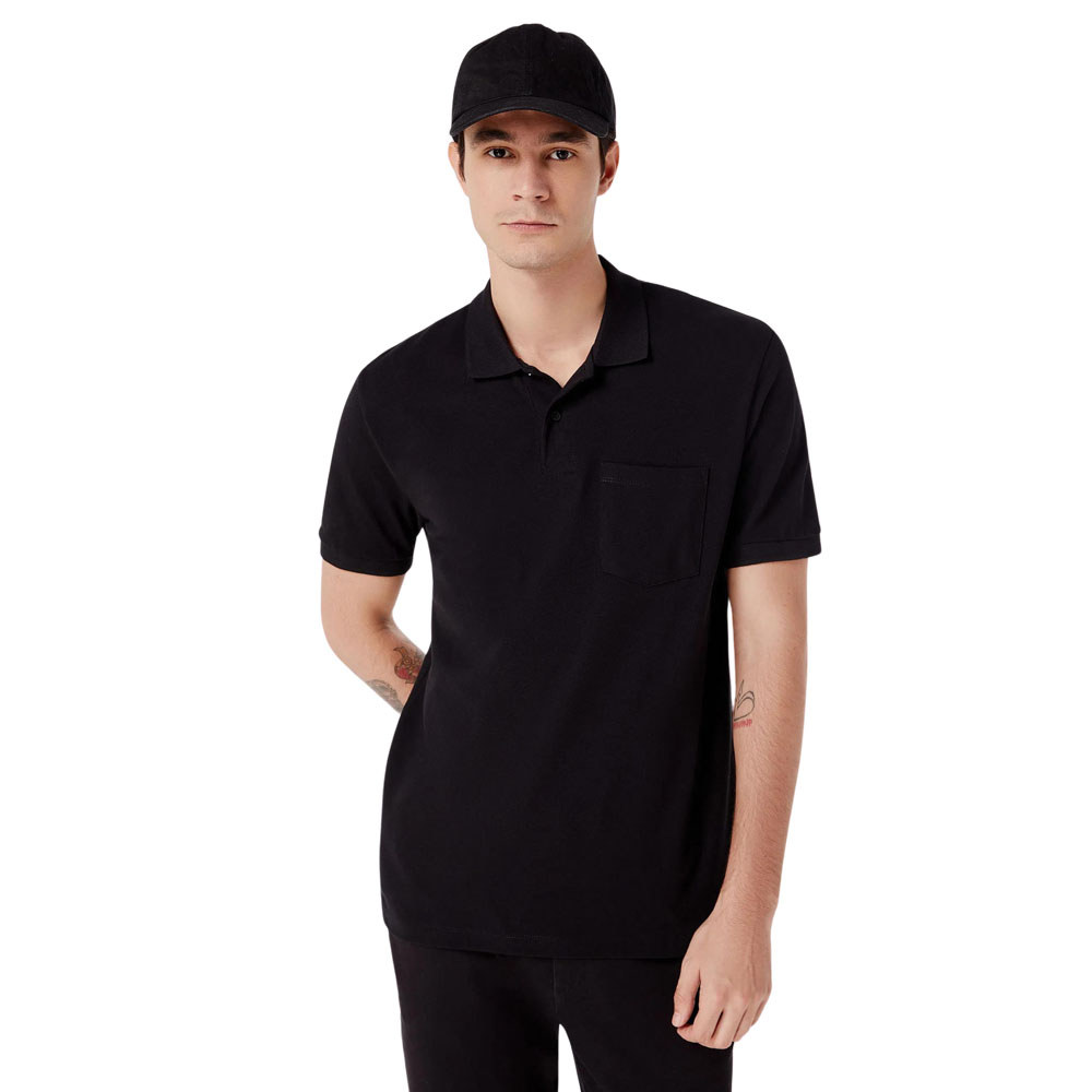 Camiseta Hering Polo Básica Com Bolso Preta