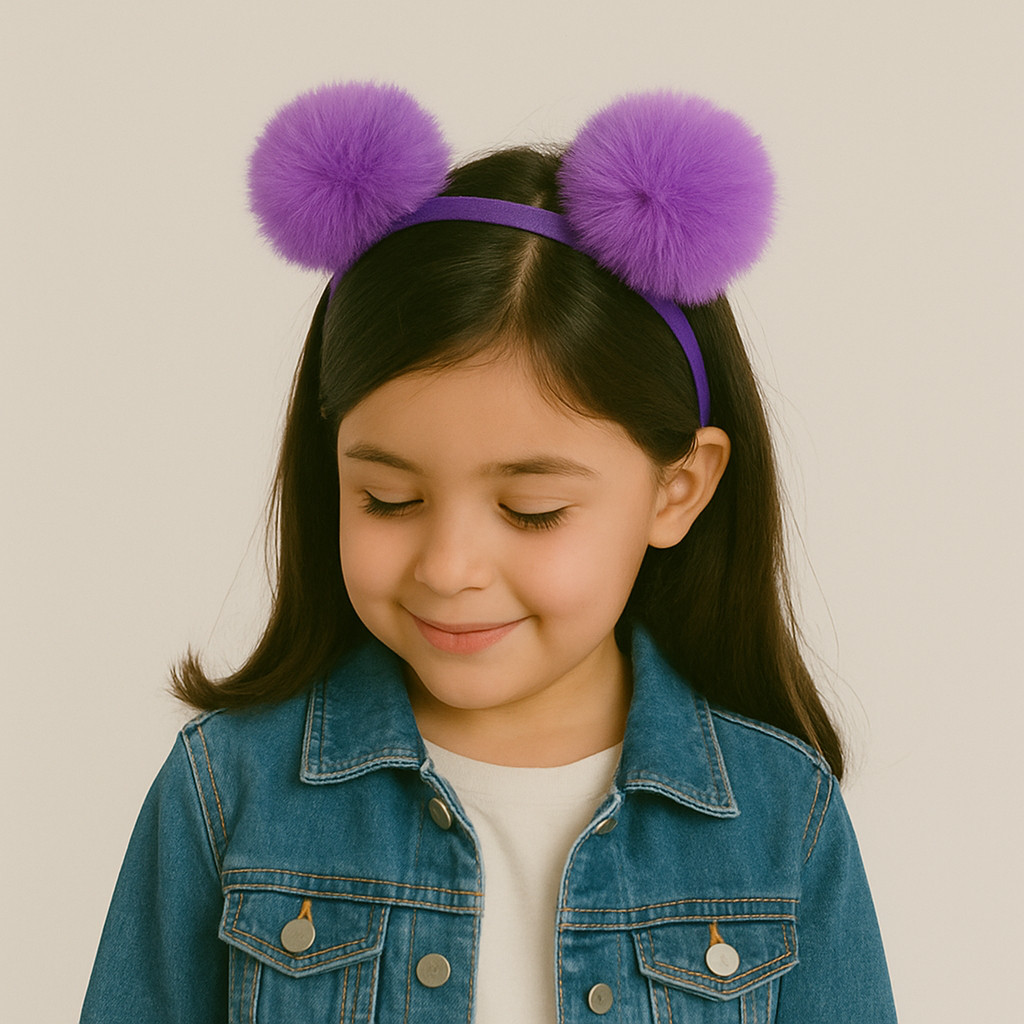 Tiara pompom infantil maria clara /tiara pompom grande POLIANA/tiara pompom pelúcia