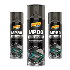 Kit 3 Limpa Contato Spray 300ml Mundial Prime