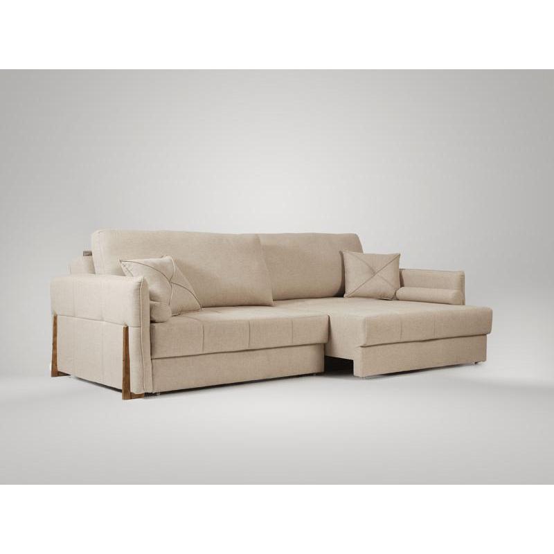 Sofá Orfeu 2,10m sem caixa, Retrátil e Reclinável Linho Premium Creme - NETSOFAS