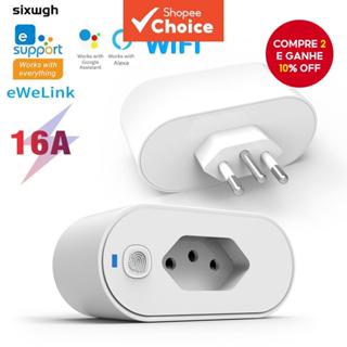 Adaptador De Tomada Inteligente eWeLink Wifi Com Suporte Para Controle De Aplicativo Voz Alexa Google Home em Oferta na Shopee