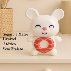 Mordedor Bebê Vila Toy Formato Coelhinho +2M Atóxico