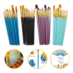 Pincel Artístico Pintura Guache Tela Aquarela 10 Pincéis