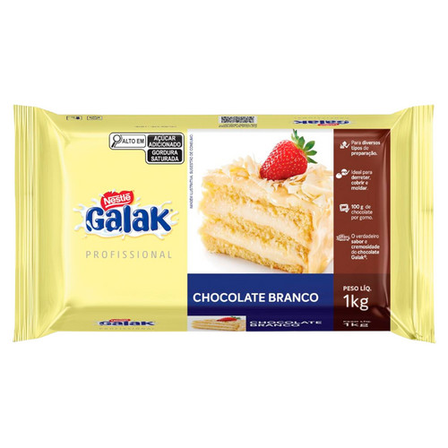 Chocolate Branco Galak Nobre Barra 1Kg Nestlé em Oferta na Shopee