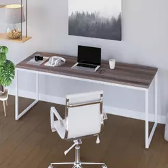 Mesa Dynamica Diretor 180X60X75cm Estrutura Branca