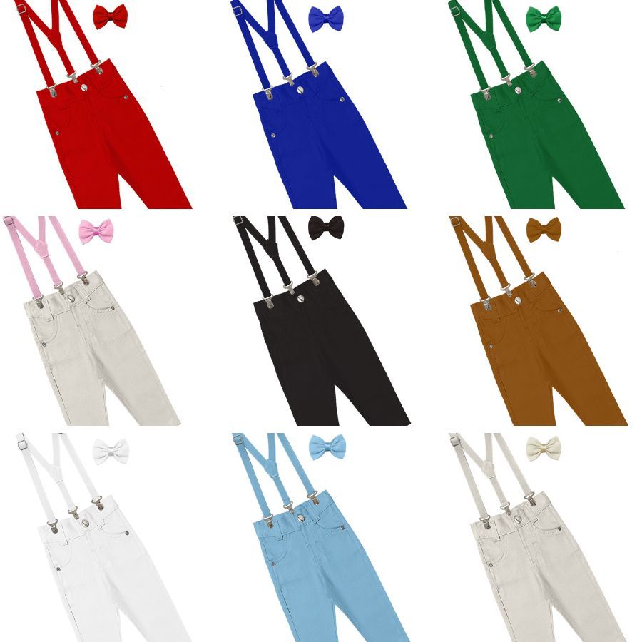 Calça Social Menino Formatura Batizado Casamento +  Suspensórios e Gravata