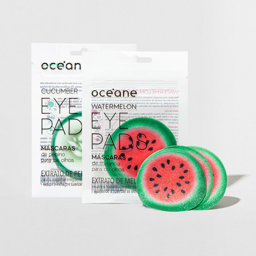 Kit Máscara para Olhos de Pepino + Máscara para Olhos de Melancia (2 Produtos)