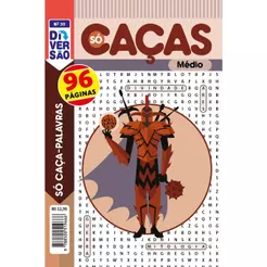 Livro Diversão Só Caça-Palavras 30 | Nível Médio: 29