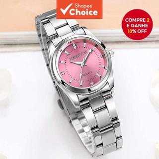 RUIWAY Elegante Luxo Strass Aço Inoxidável Relógio De Quartzo Movimento Japonês Negócios Para Mulheres em Oferta na Shopee