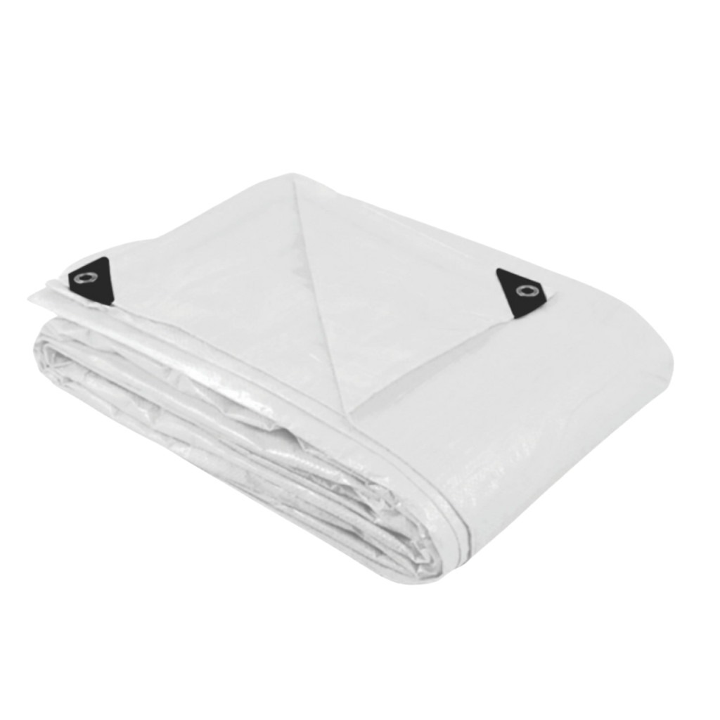Lona de Polietileno 4x4 Metros 100g/m2 150 Micras Branco Ajax