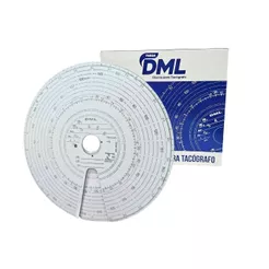 Disco De Tacógrafo Semanal 180Km/h Caixa Com 10 Conjuntos de 7 Discos Diagrama Semanais DML