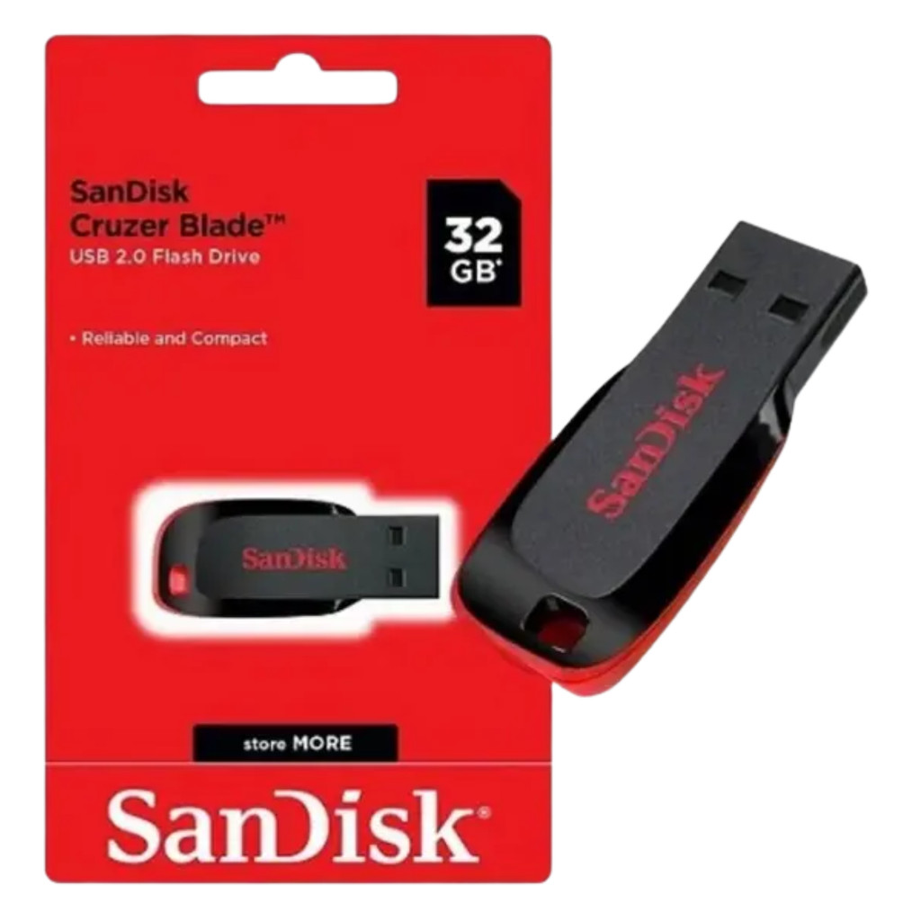 Pen Drive SanDisk Cruzer Blade 32GB USB 2.0 Flash Drive