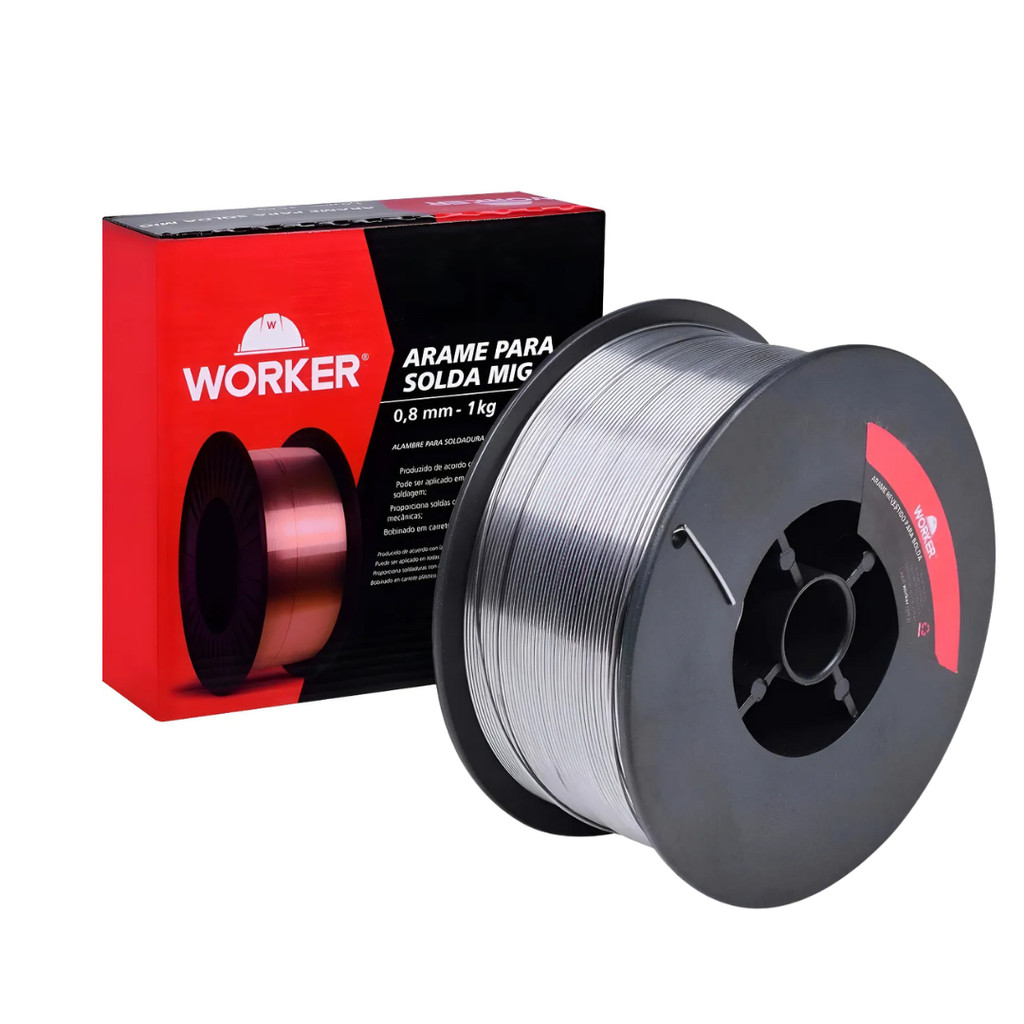 Arame para Solda Mig 0,8 1Kg Uso Sem Gás Worker