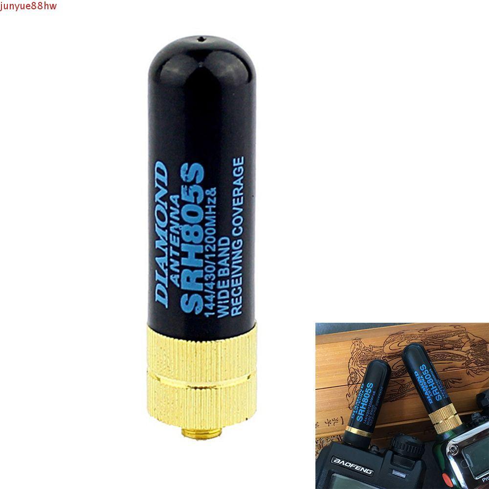 Antena JUNYUE VHF/UHF 5cm Portátil SRH805S SMA-F Baofeng BF-888S Rádio Banda Dupla em Oferta na Shopee
