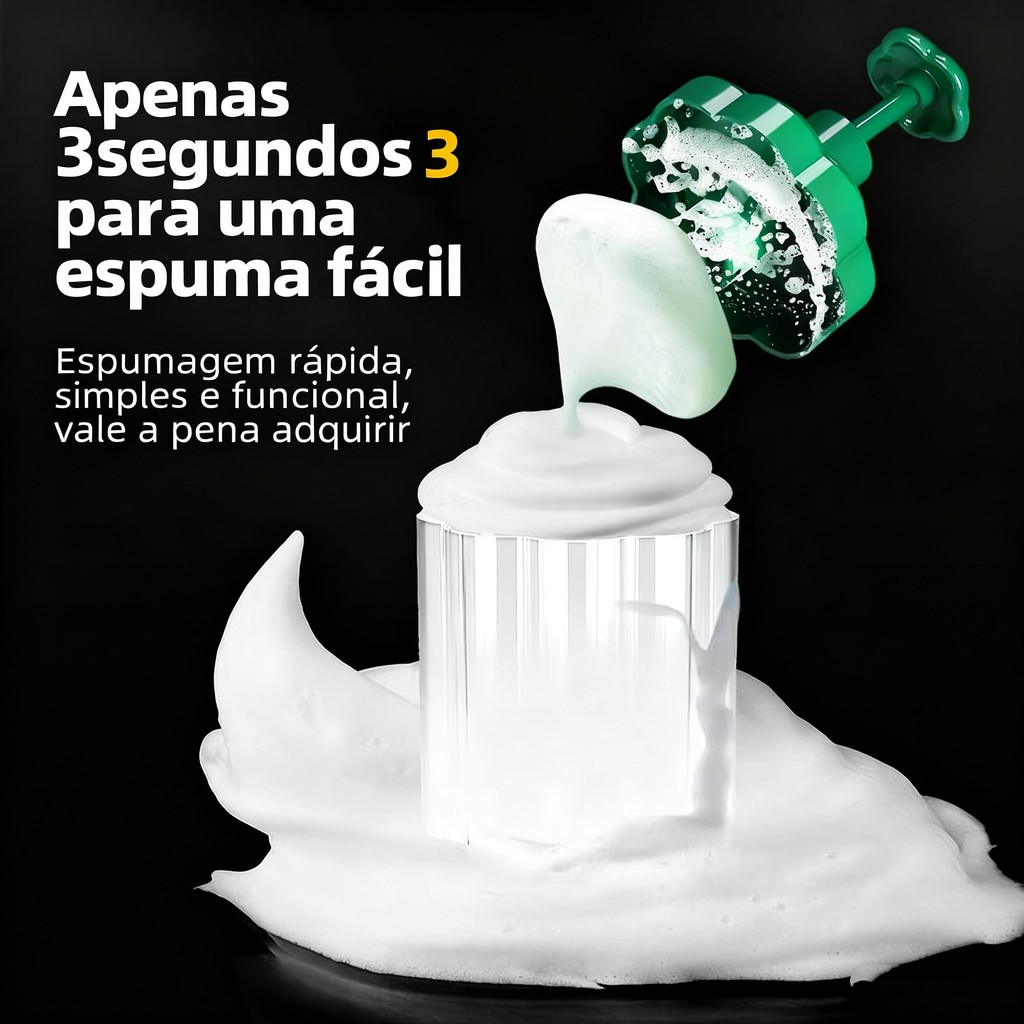 Frasco Pump Espumador para Limpeza Facial Skin Care com Espuma Rosa Transparente Portátil em Oferta na Shopee