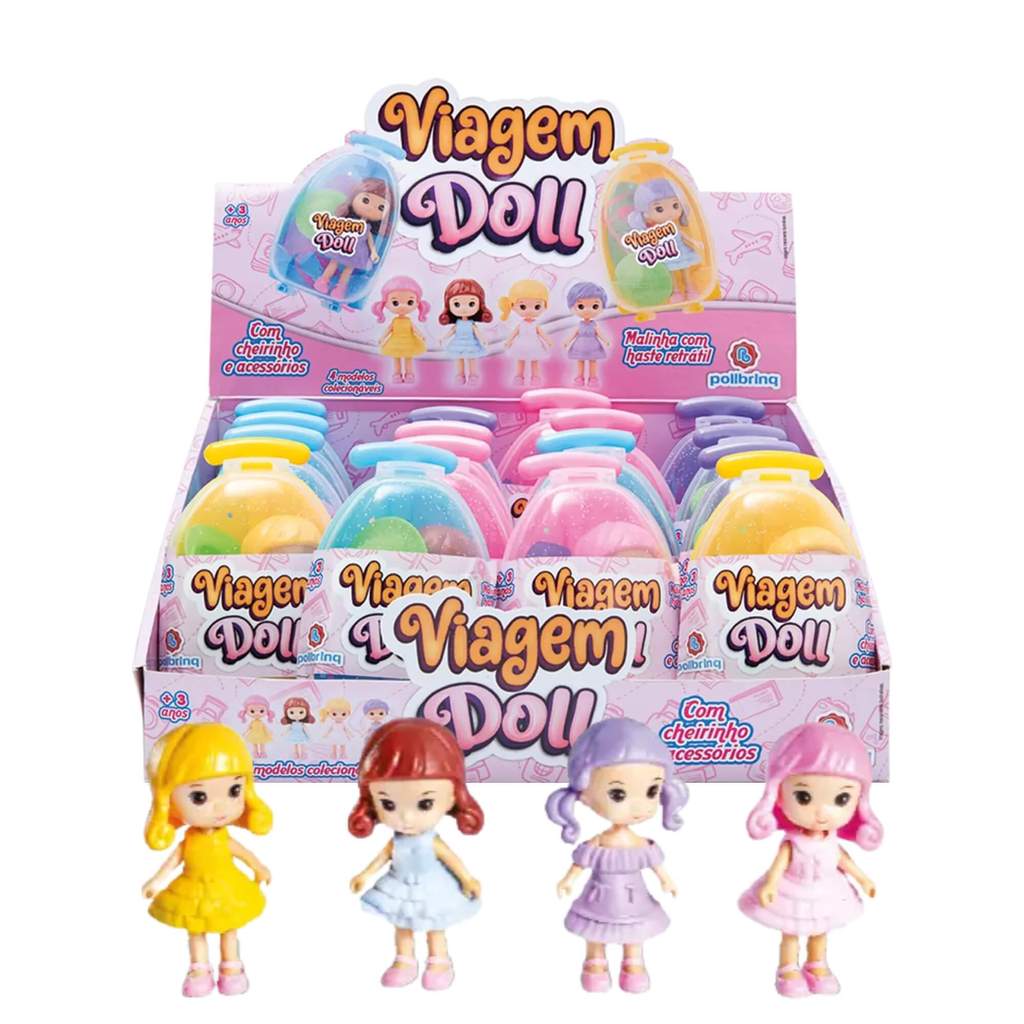 Brinquedo Infantil Mini Boneca Viagem Doll Sortida e Unitária Polibrinq - KB005 em Oferta na Shopee
