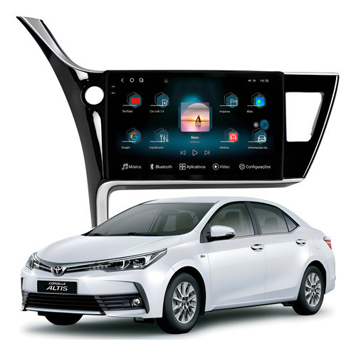 Multimidia Aikon Fóton G3 Corolla 17/19 8+256gb Octa 2k 10p