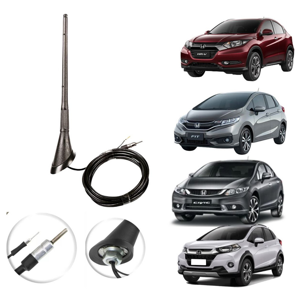 Antena Completa Amplificada Honda Hrv 2016 2017 2018 2019 FIT 2015 a 2021 W-RV-2017 a 2020
