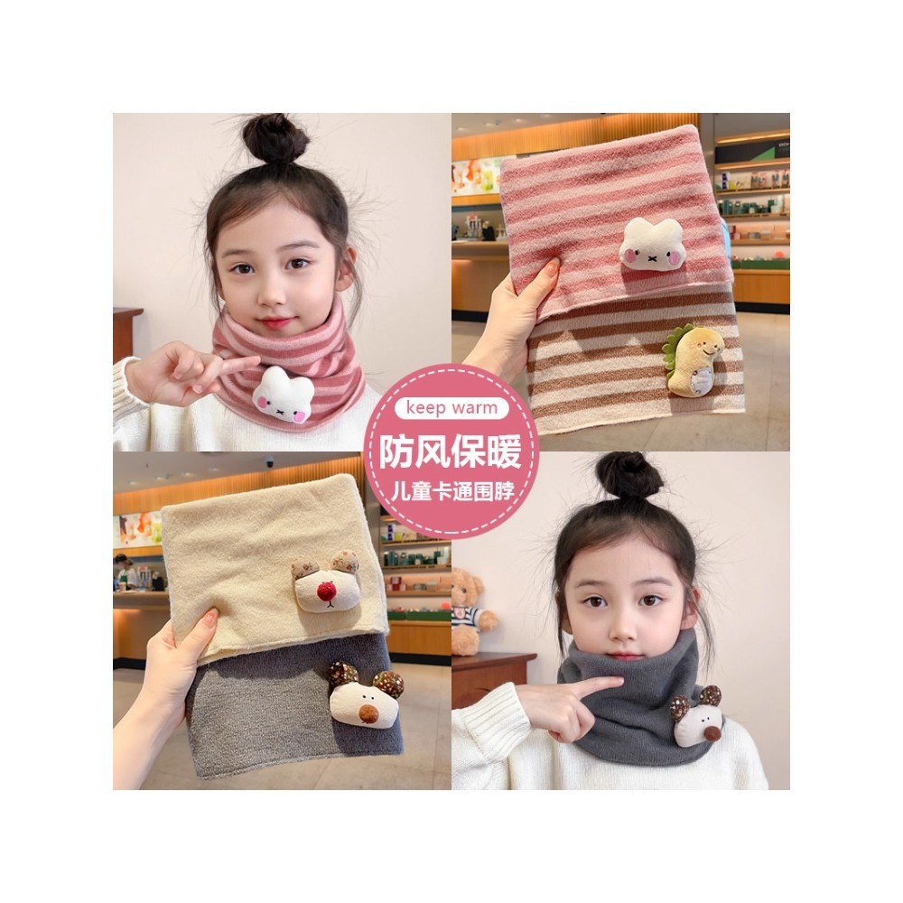 Outono inverno babador cachecol infantil meninos meninas à prova de vento quente pescoço capa pendurado máscara de orelh