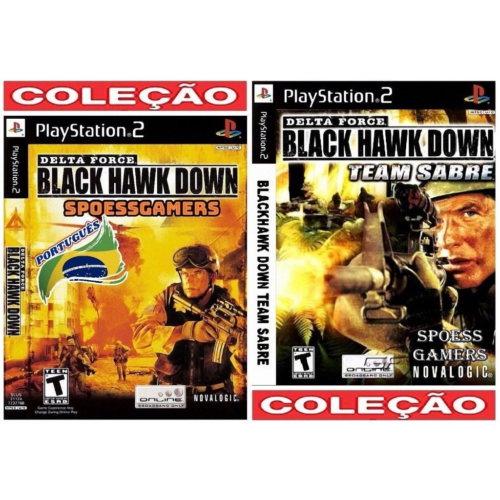Ps 2 Jogo Delta Force Ps2 Black Hawk Down + Team Sabre Patch (2 Dvds)