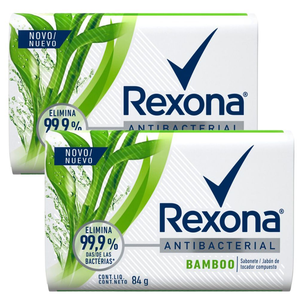 Kit 2 Sabonete em Barra Rexona Bamboo Fresh com 84g
