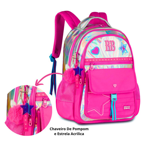 Kit Mochila de Costas Com Lancheira 2em1 e Estojo Rebecca Bonbon Shine - Clio Style · foto 2