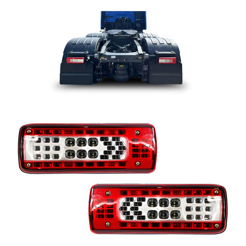Par Lanterna Led Traseira - Volvo Fh Fx Fm Vm 2015 2016 2017 Tricolor