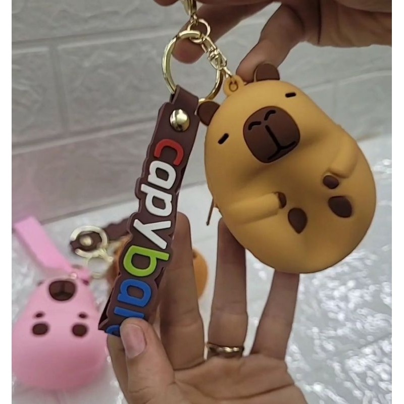 Porta Moeda Capivara, Bolsinha Silicone Capivara ,Porta Níquel Capivara, chaveiro Capivara  YSK3219