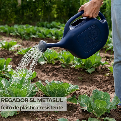 Regador Plástico 5 Litros Metasul Com Alça e Bico para Quintais, Canteiros e Jardinagens em Oferta na Shopee