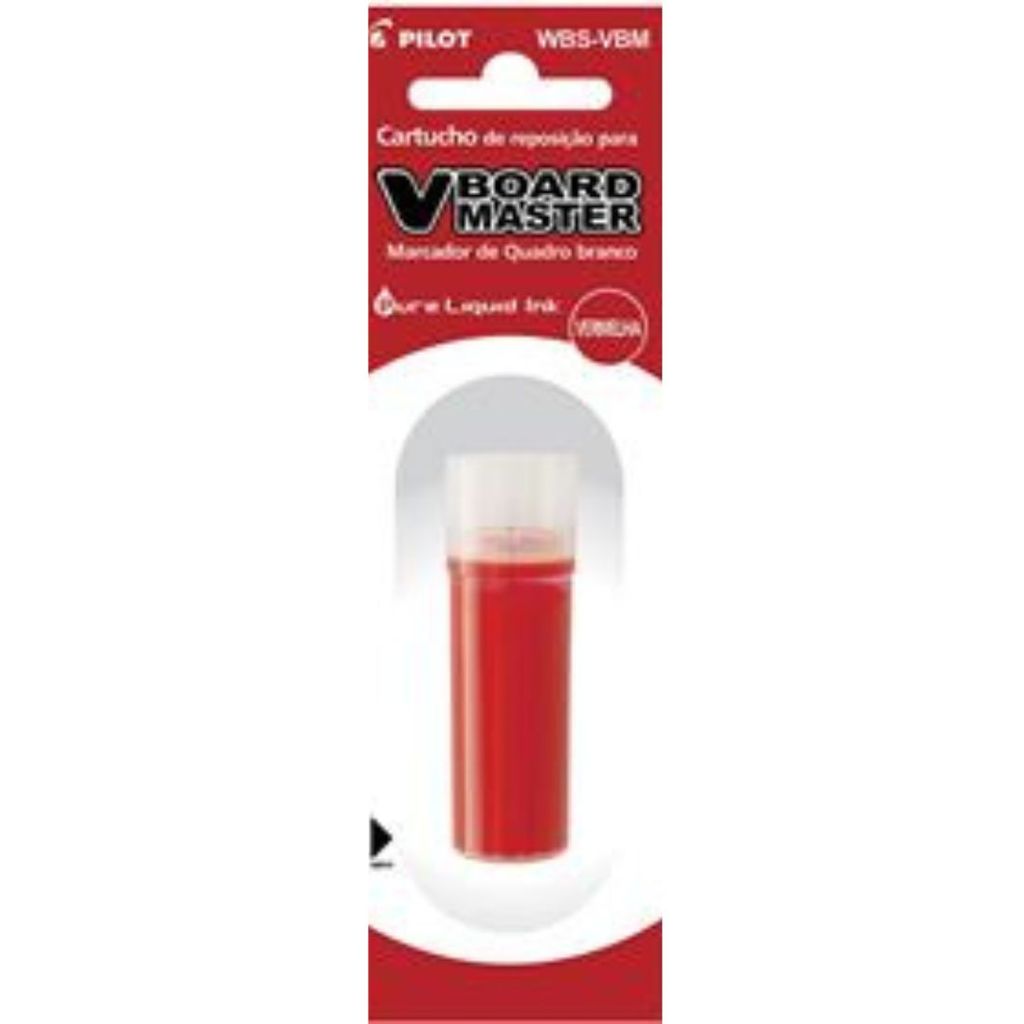 Refil de Tinta Pincel Quadro Branco WBS-VBM 5,5ml Vermelho