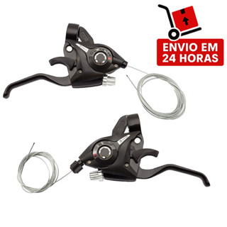 Alavanca Aluminio Rapid Fire Marcha 27v 3X9v Bike Bicicleta Tipo Shimano GTS C/Manetes em Oferta na Shopee