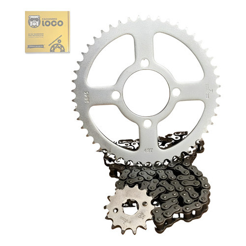 Kit Relação Xtz 125 2002 2003 2004 2005 2006 A 2016 Aço 1045 Modelo Original