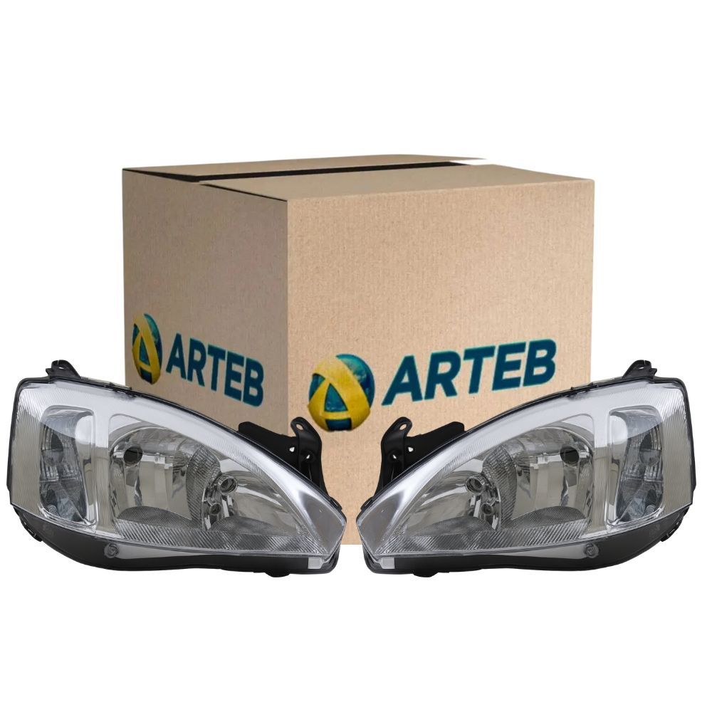 Par Farol Novo Corsa Montana 2002-2012 Original Arteb H7 H1 em Oferta na Shopee