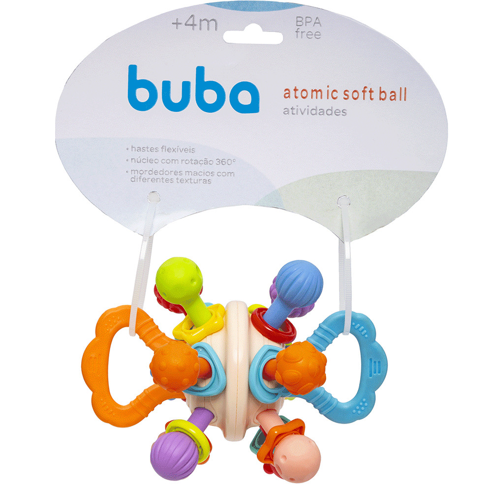 Atomic Soft Ball Buba Mordedor Chocalho Hastes Flexível Buba