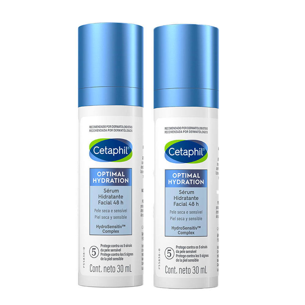 Kit 2 Cetaphil Optimal Hydration Sérum Hidratante Facial 48h 30ml