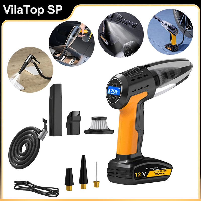 Aspirador 4em1 Portátil Automotivo Carregar/teste De Pressão - Alta Potência e Multifuncional