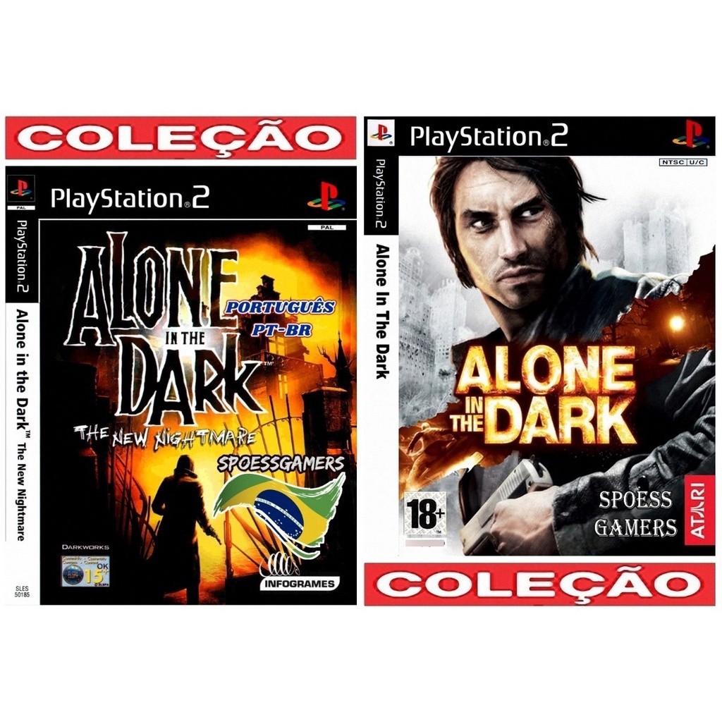Jogo Ps 2 Alone In The Dark Nightmare E Near Ps2 Coleção (2 Dvd)