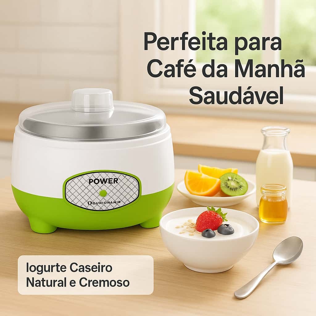Máquina de Iogurte Elétrica Fun Kitchen  Faça Iogurte Natural Caseiro Fácil e Saudável