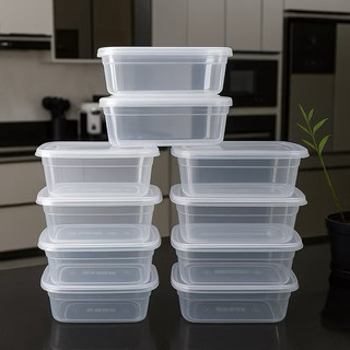 Kit 6/20 Potes Marmita Fitnes 500ml Reutilizável Transparentes BPA FREE Freezer Microondas Organizar