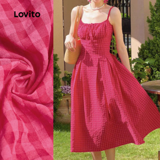 Lovito Vestido Casual De Férias Com Zíper Modelo Rosa-avermelhado Primavera/verão Para Mulheres L142LD406 em Oferta na Shopee