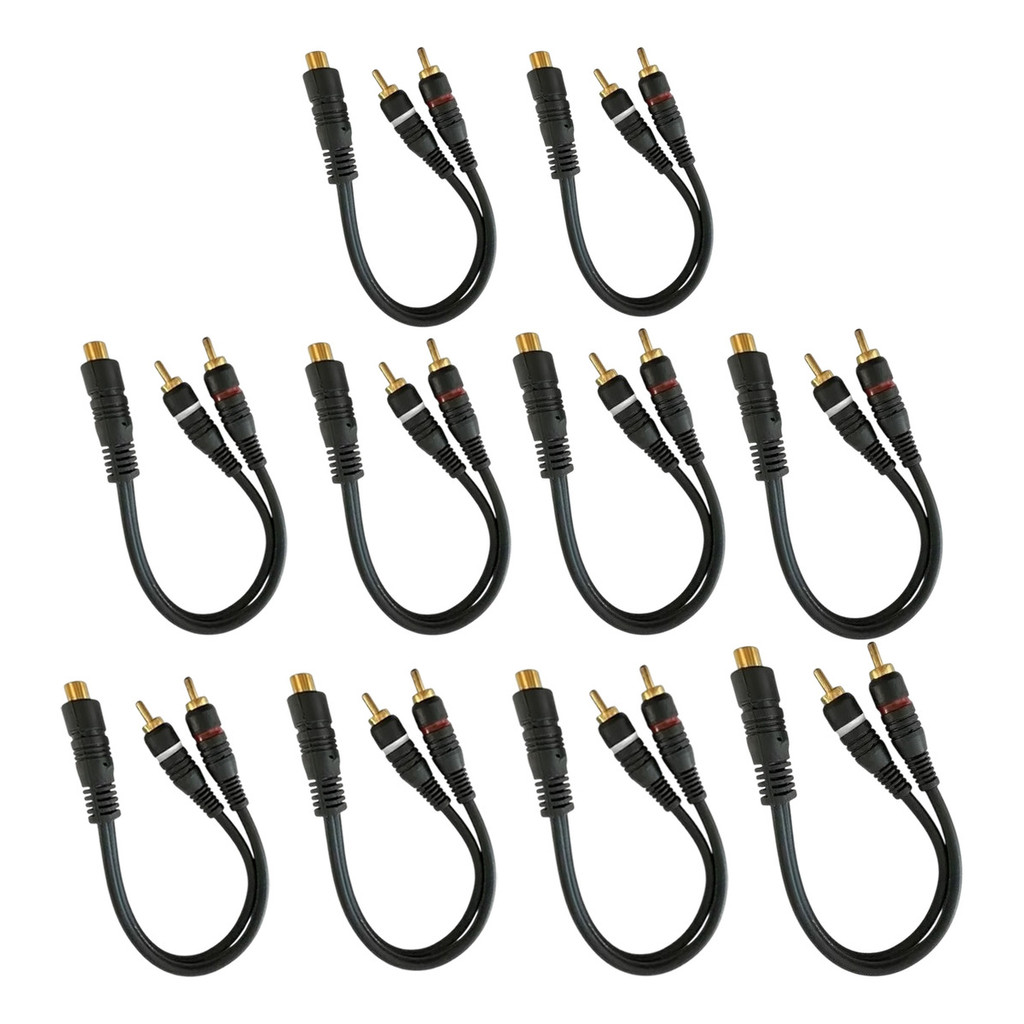 KIT 10 CABO Y RCA PRETO 1F 2M PERMAK OURO PARA SOM AUTOMOTIVO em Oferta na Shopee